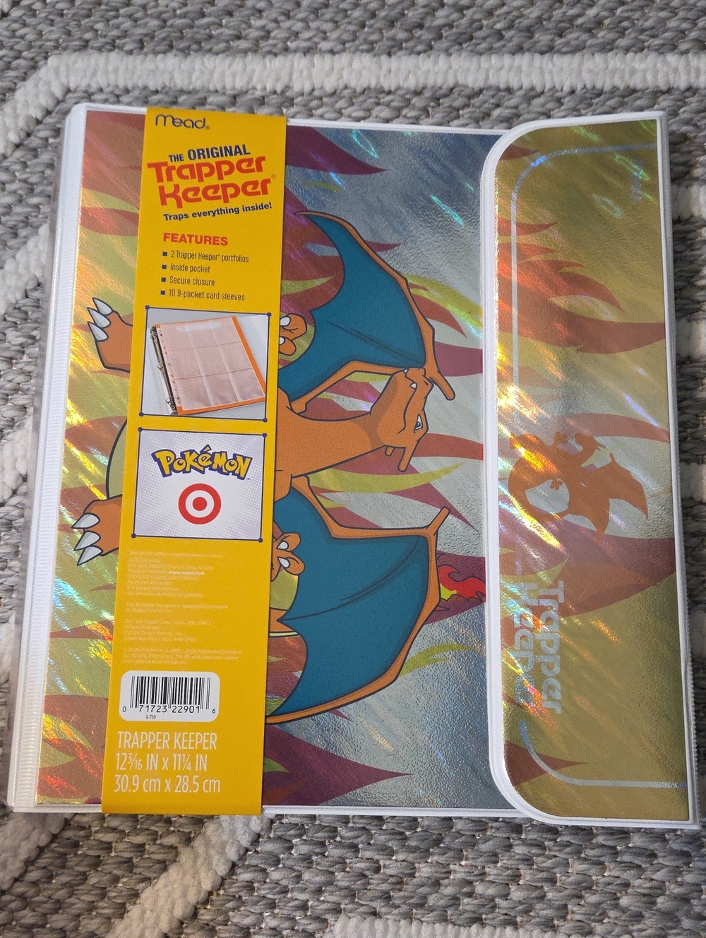 Target x Pokémon-Charizard Holographic Trapper Keeper - Orange/Blue